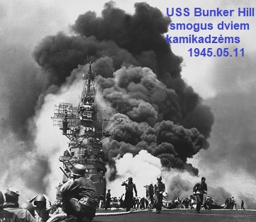 USS Bunker Hill kamikadzes