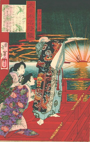 Taira Kijomori. Kiyomori. Psukioka Yoshitoshi, 1876