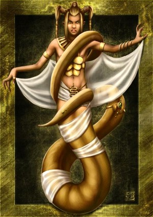 Woman-snake deity